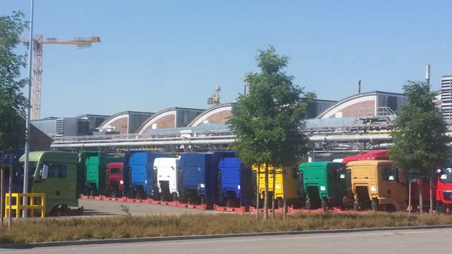 La factoría de Munich produce camiones completos de las series TGM, TGS y TGX de MAN.